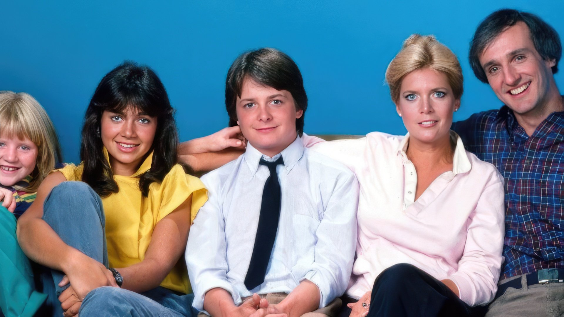 Michael J. Fox (in the middle) in Family Ties
