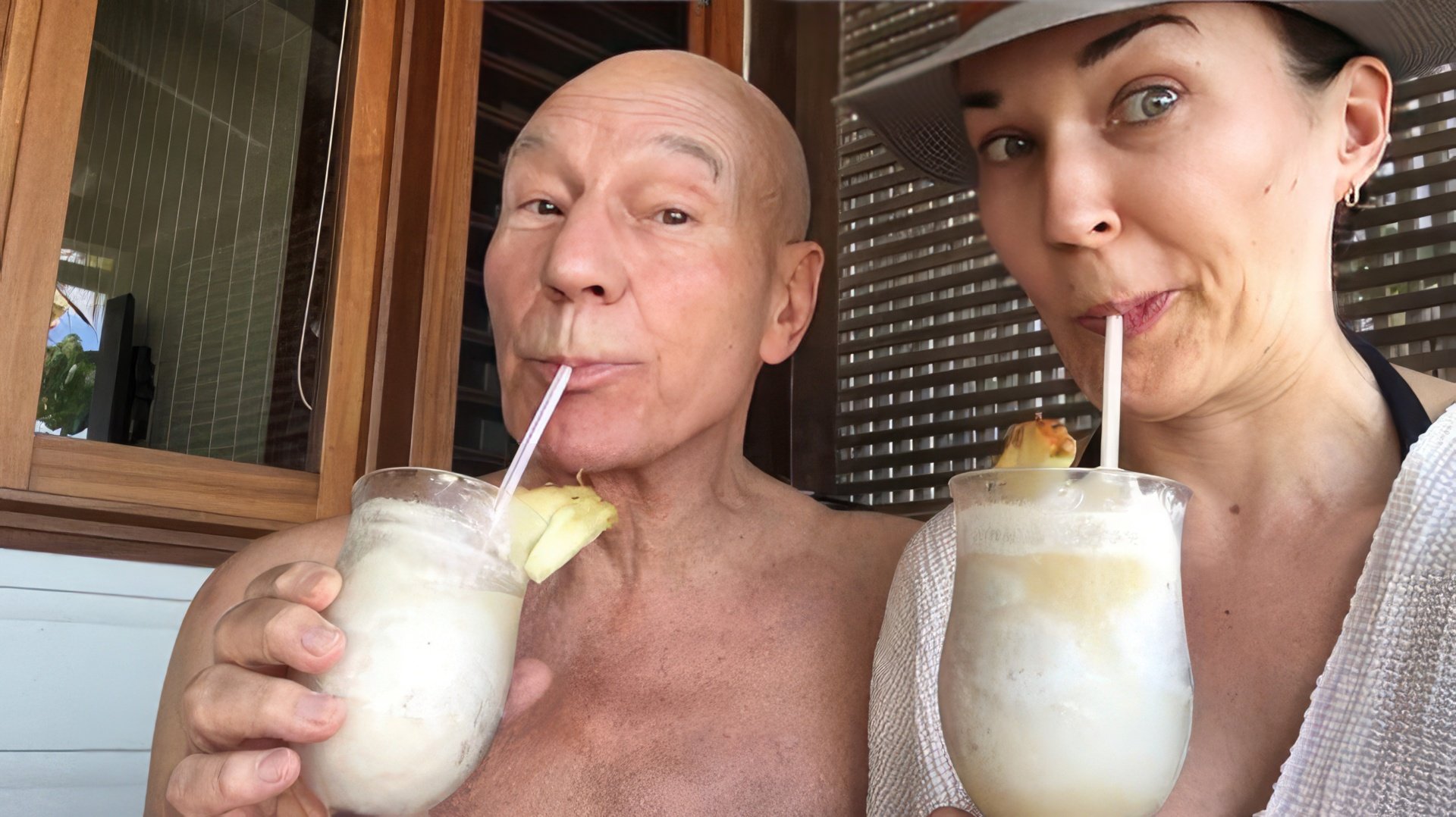 Patrick Stewart and Sunny Ozell