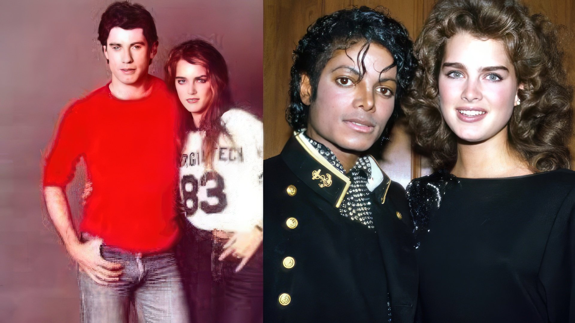 With Jonh Travolta and Michael Jackson