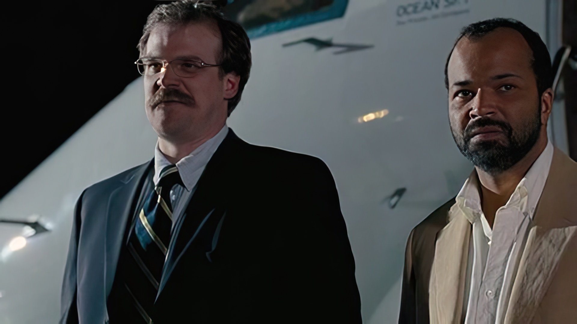 A Moustached David Harbour in Quantum of Solace
