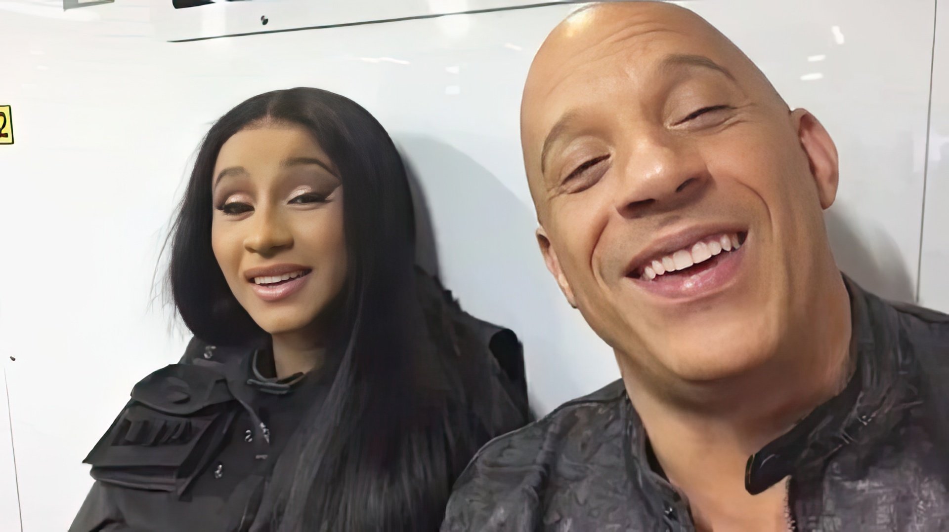 Cardi B and Vin Diesel on the set of 'Fast & Furious 9'