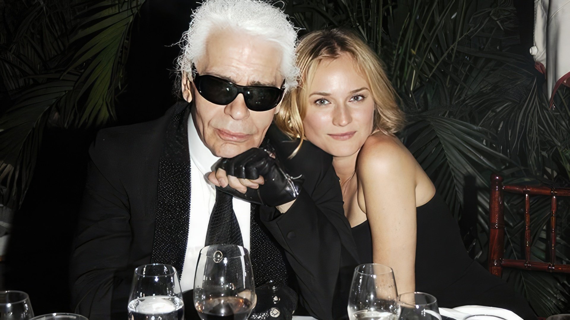 Diane Kruger and Karl Lagerfeld