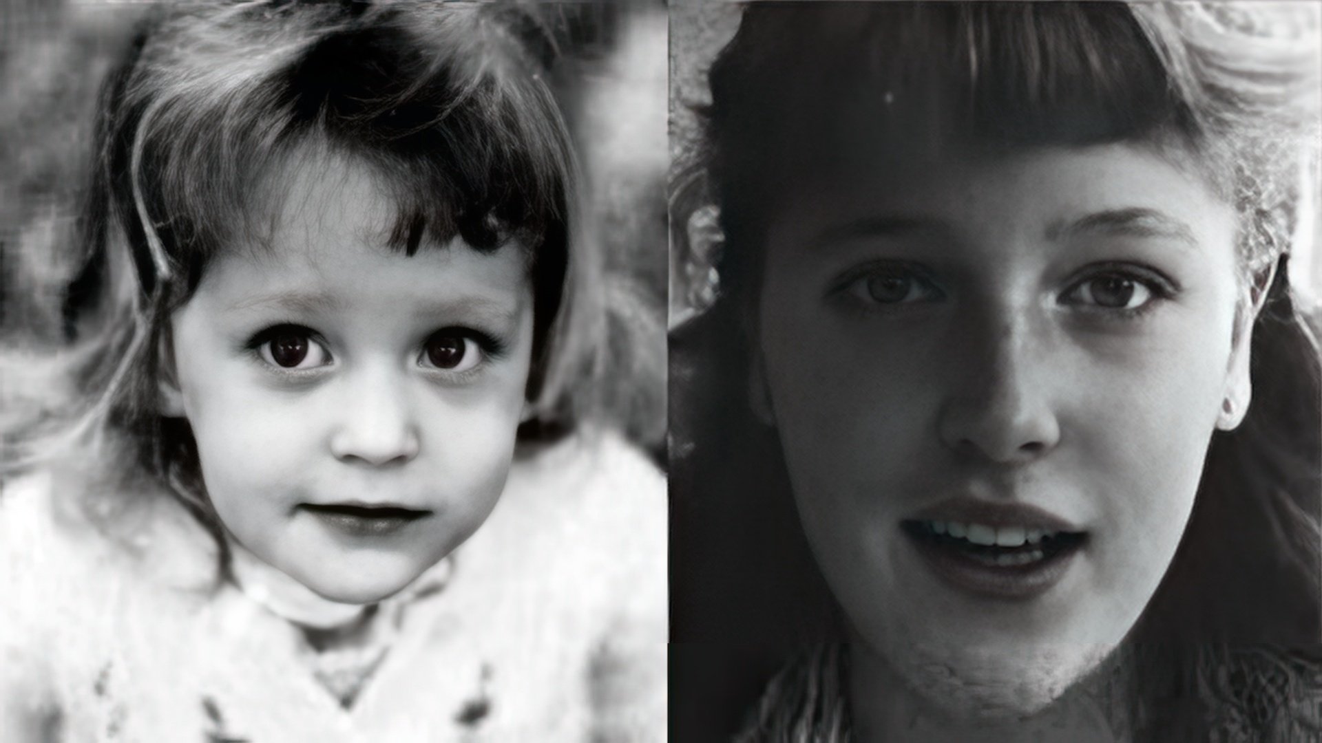 Gillian Anderson in childhood