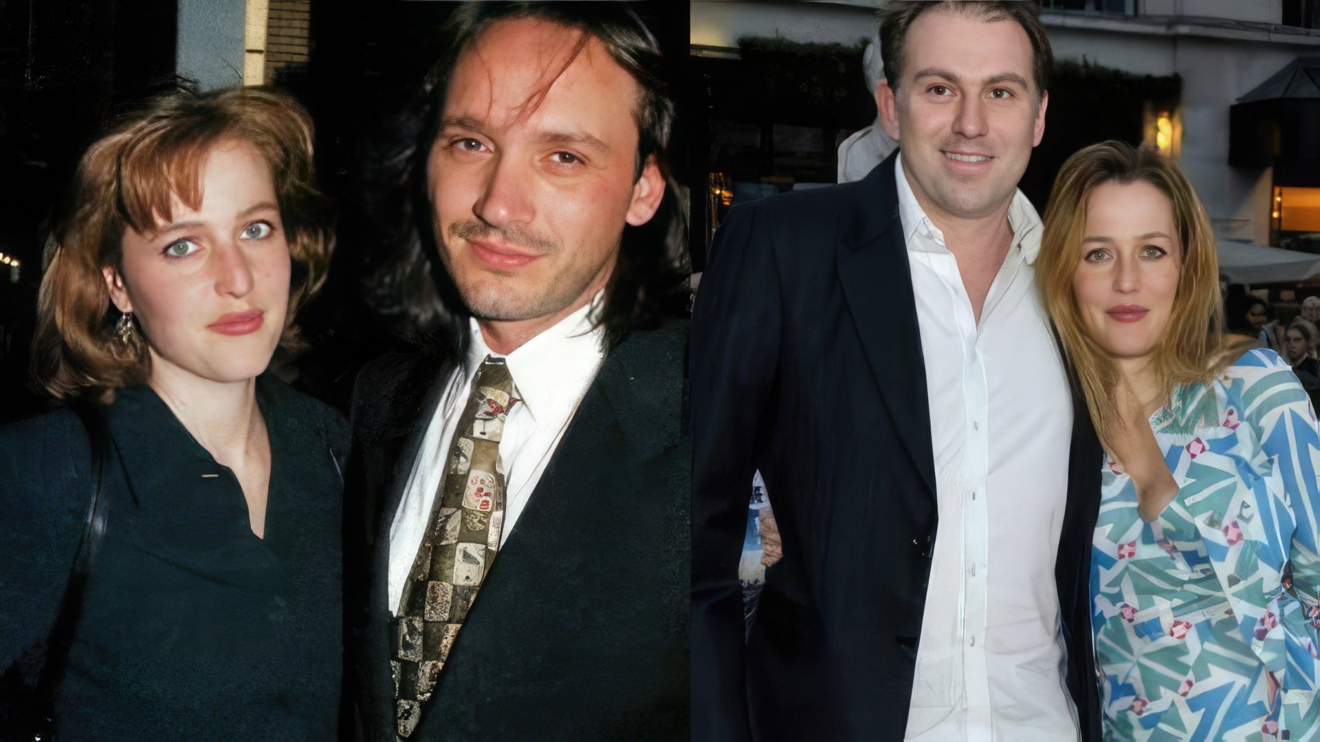 Left: Gillian Anderson first husband; right: her common-law husband Mark Griffiths