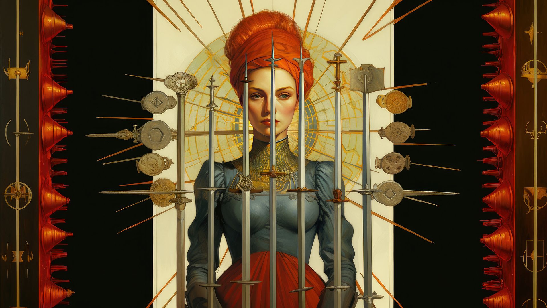 In love, the Eight of Swords often predicts a crisis