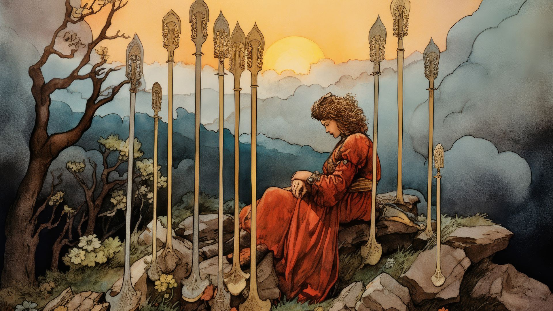 10 of Swords may portend a temporary breakup