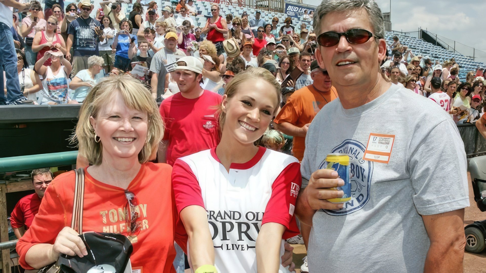 Carrie with her parents