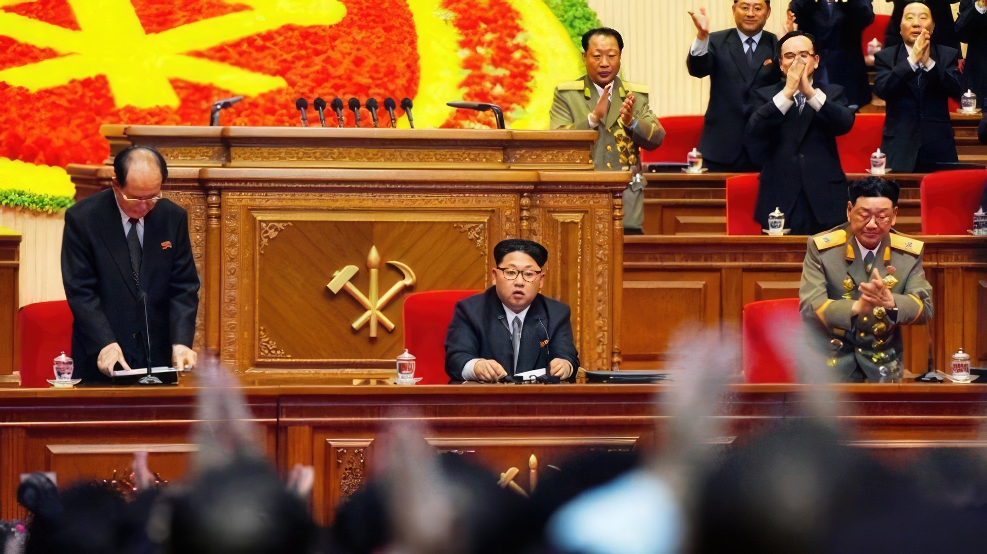 Kim Jong-un at the rally of the Workers’ Party of Korea in Pyongyang