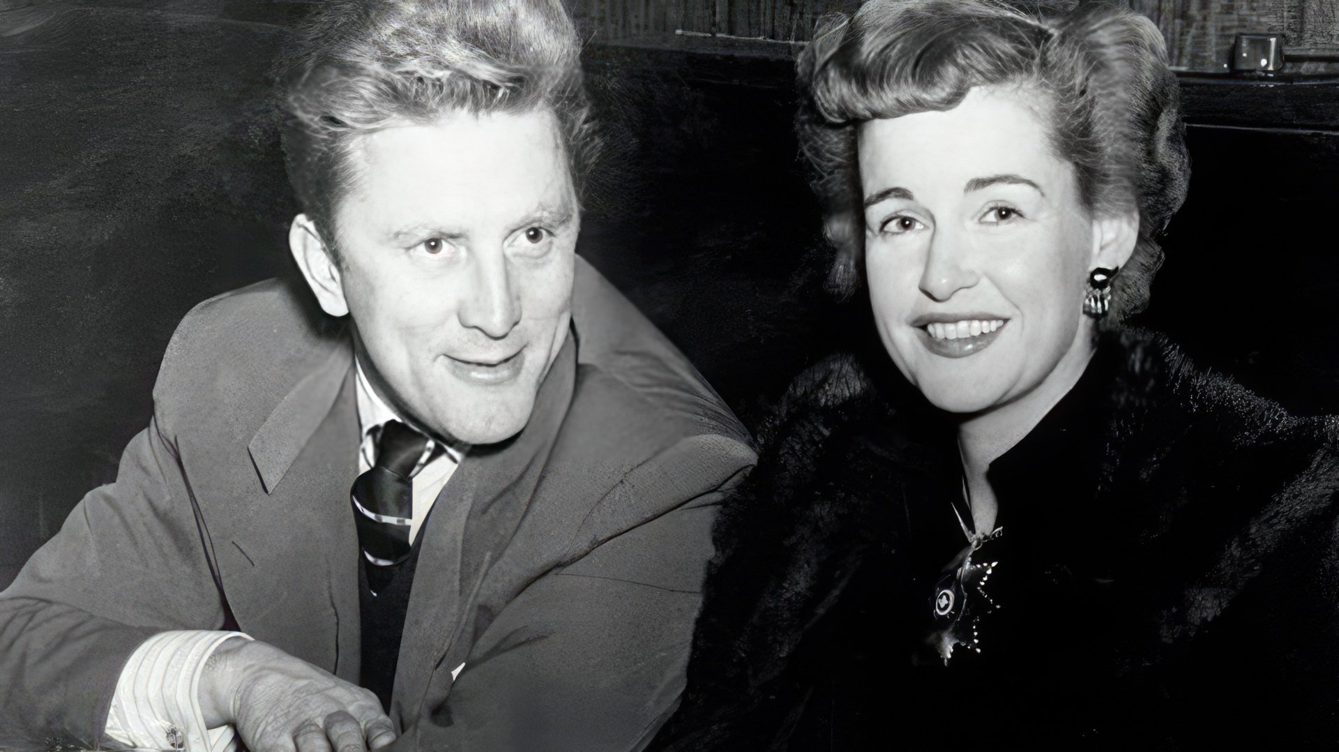 Kirk Douglas with his first wife Diana Love Webster