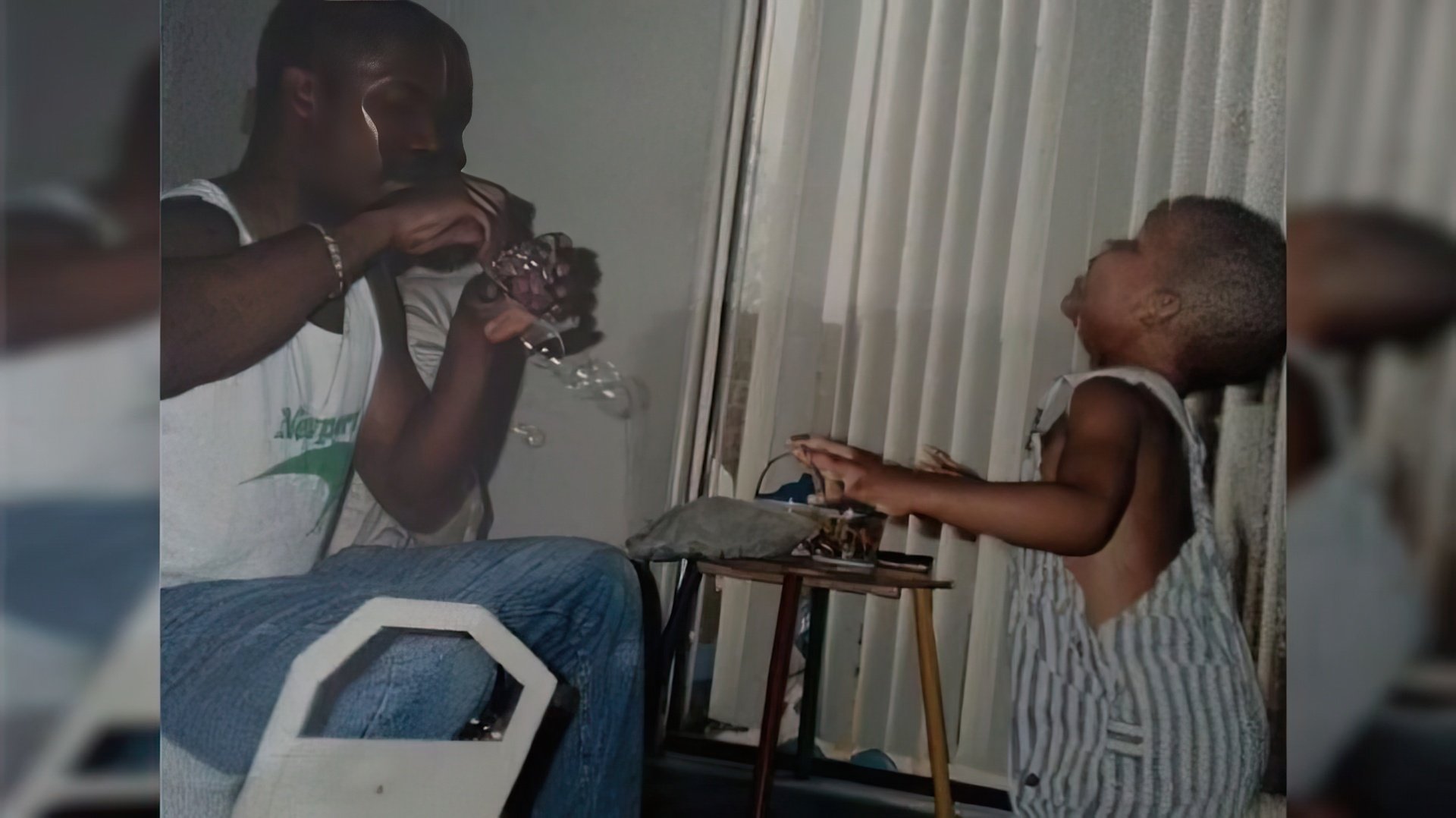 Little Travis Scott with his Father