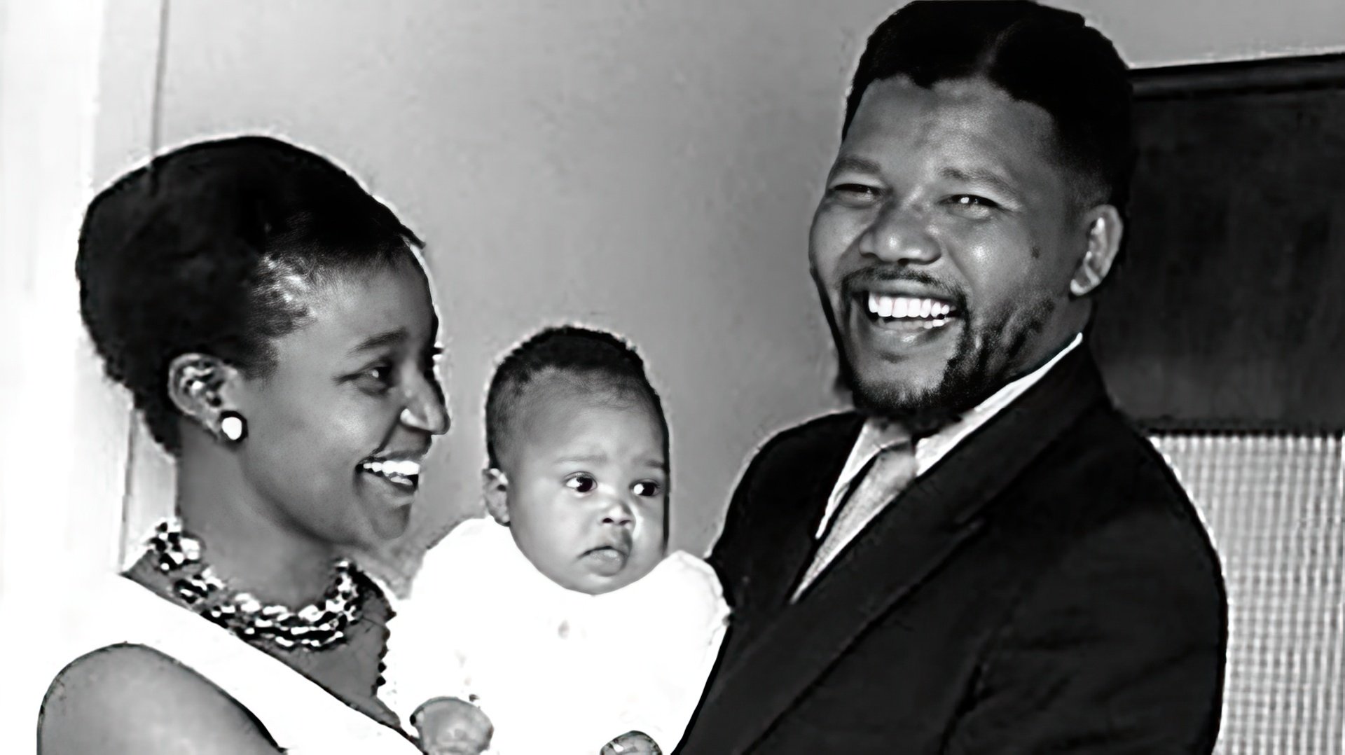 Nelson Mandela and Winnie Madikizela with daughter, Zenani Mandela-Dlamini