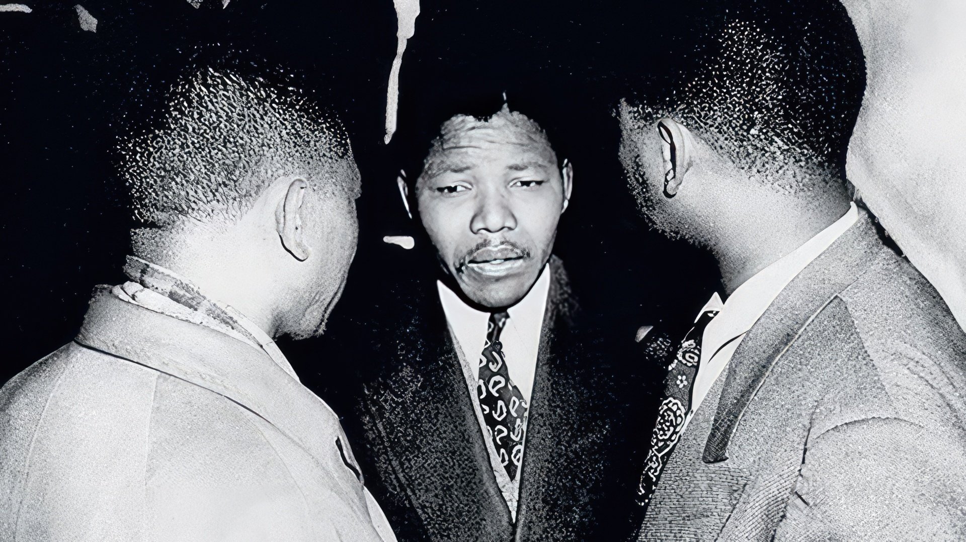 Nelson Mandela with his associates