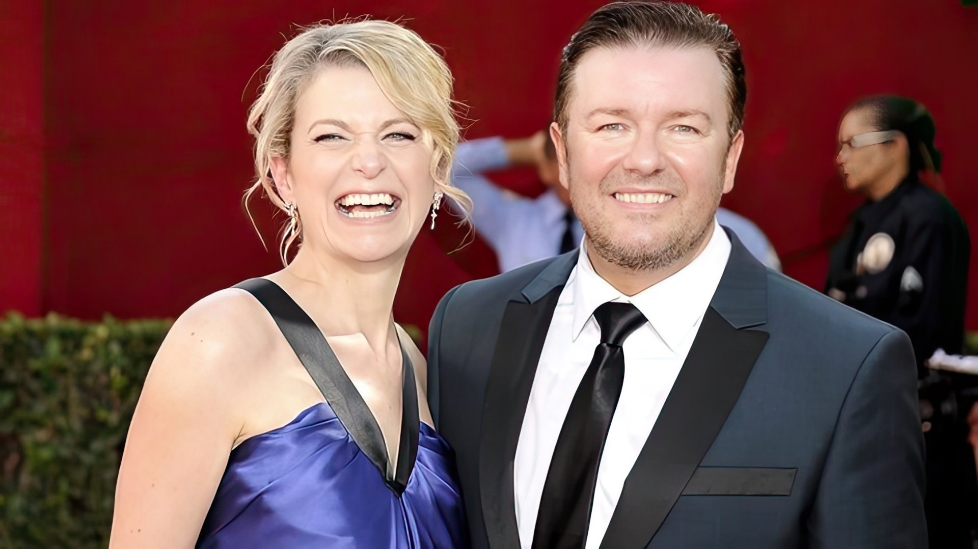 Ricky Gervais with Jane Fallon