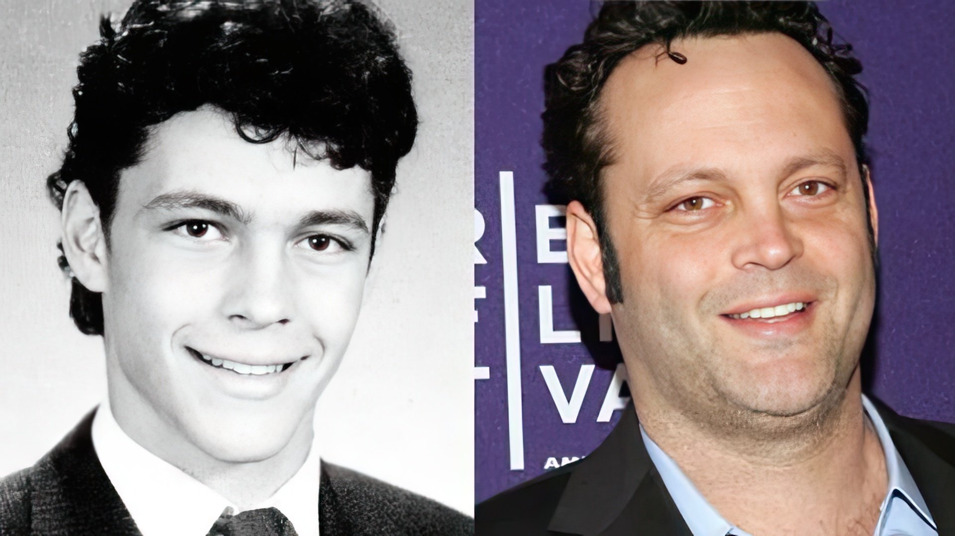 Vince Vaughn in his youth and now