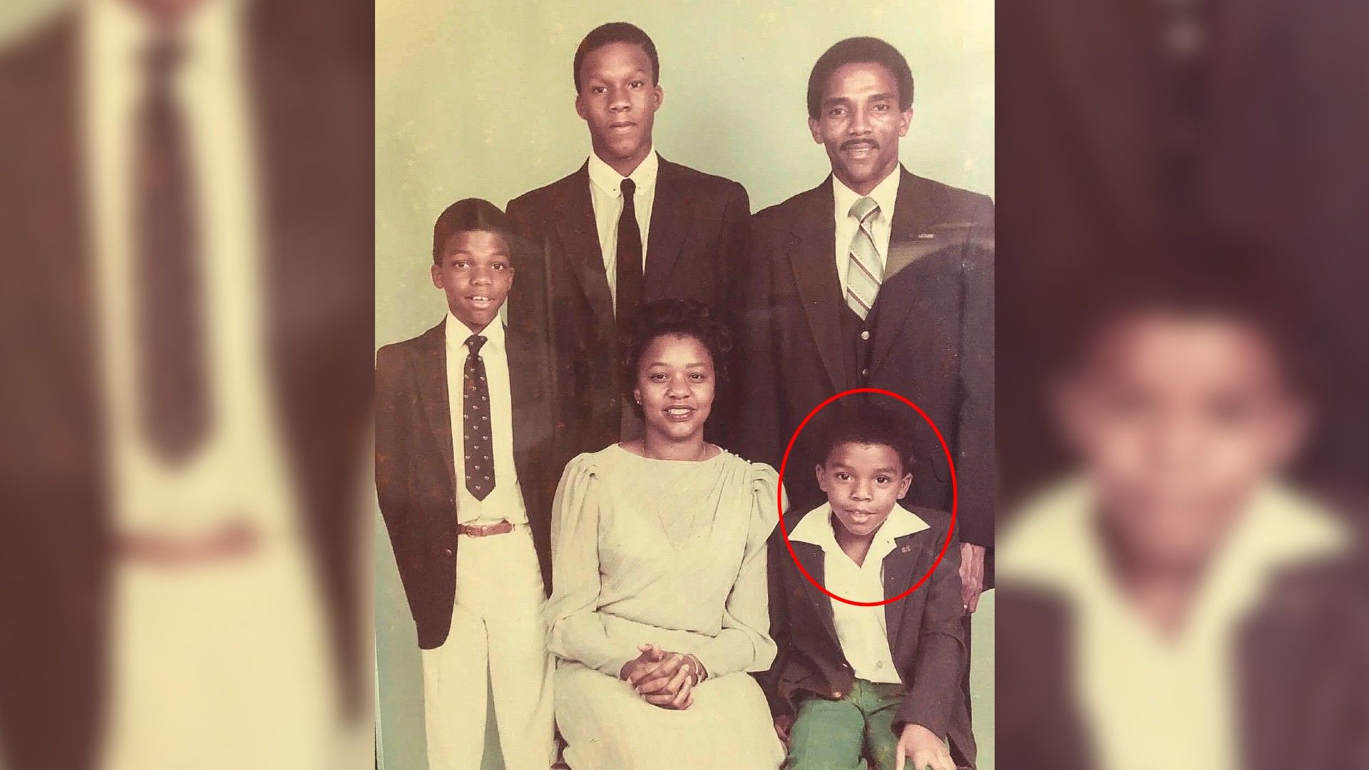 Chadwick Boseman with his family