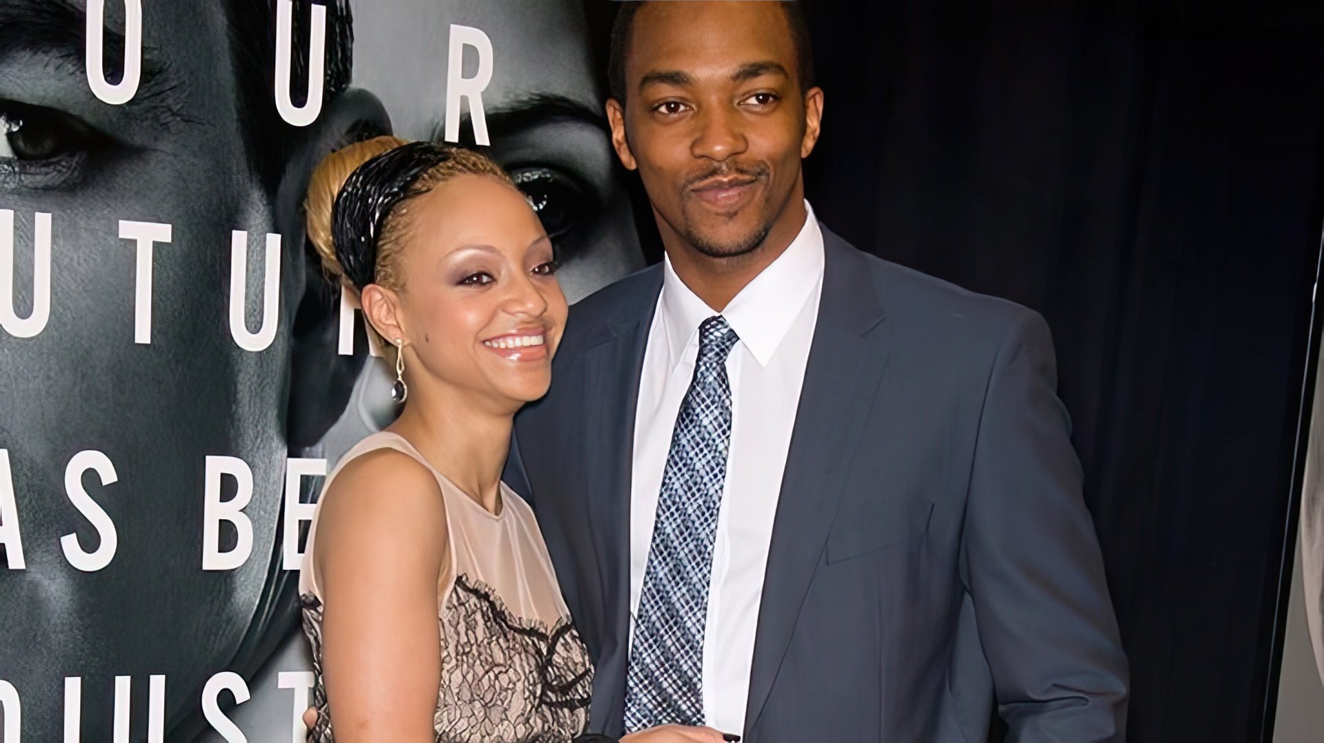 Anthony Mackie with his wife
