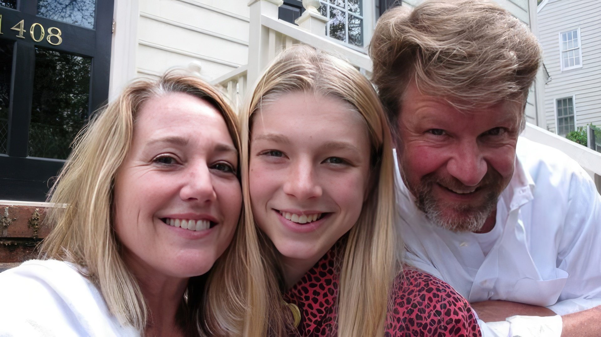 Hunter Schafer with her parents