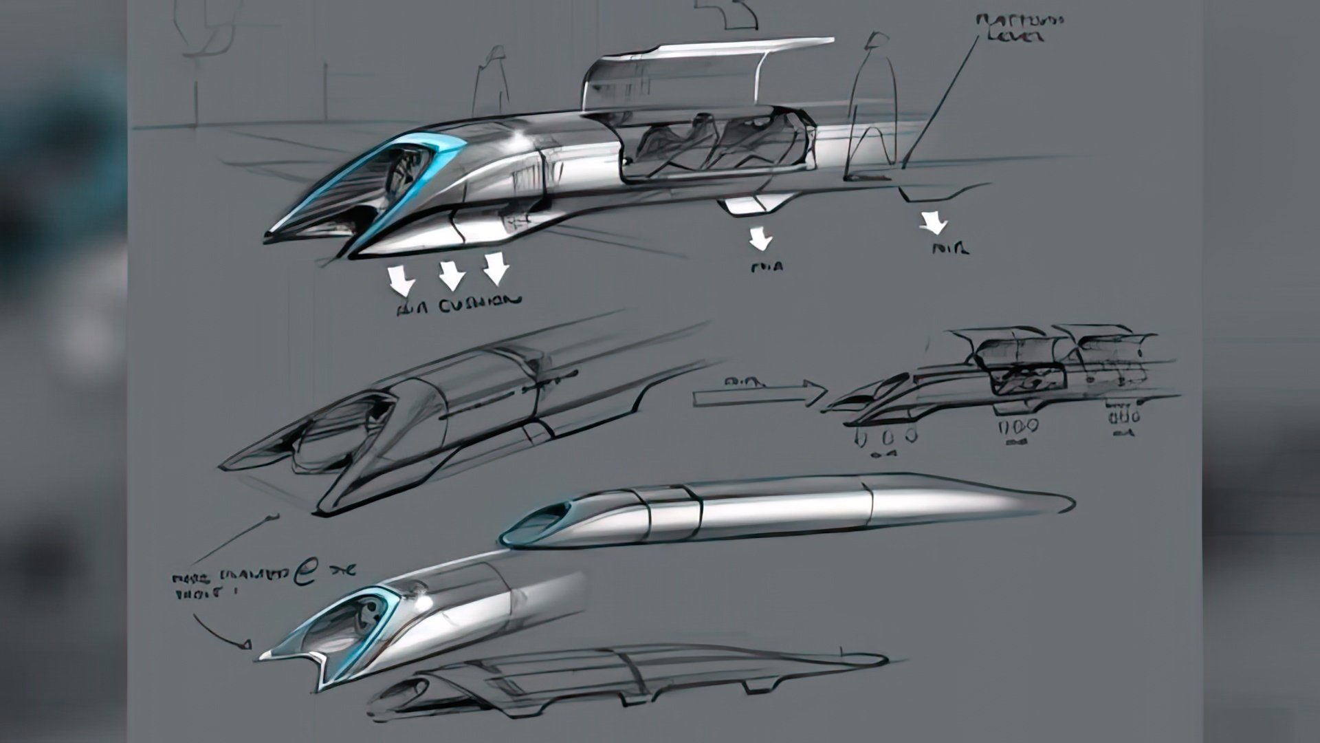 Hyperloop project (sketch by Elon Musk)