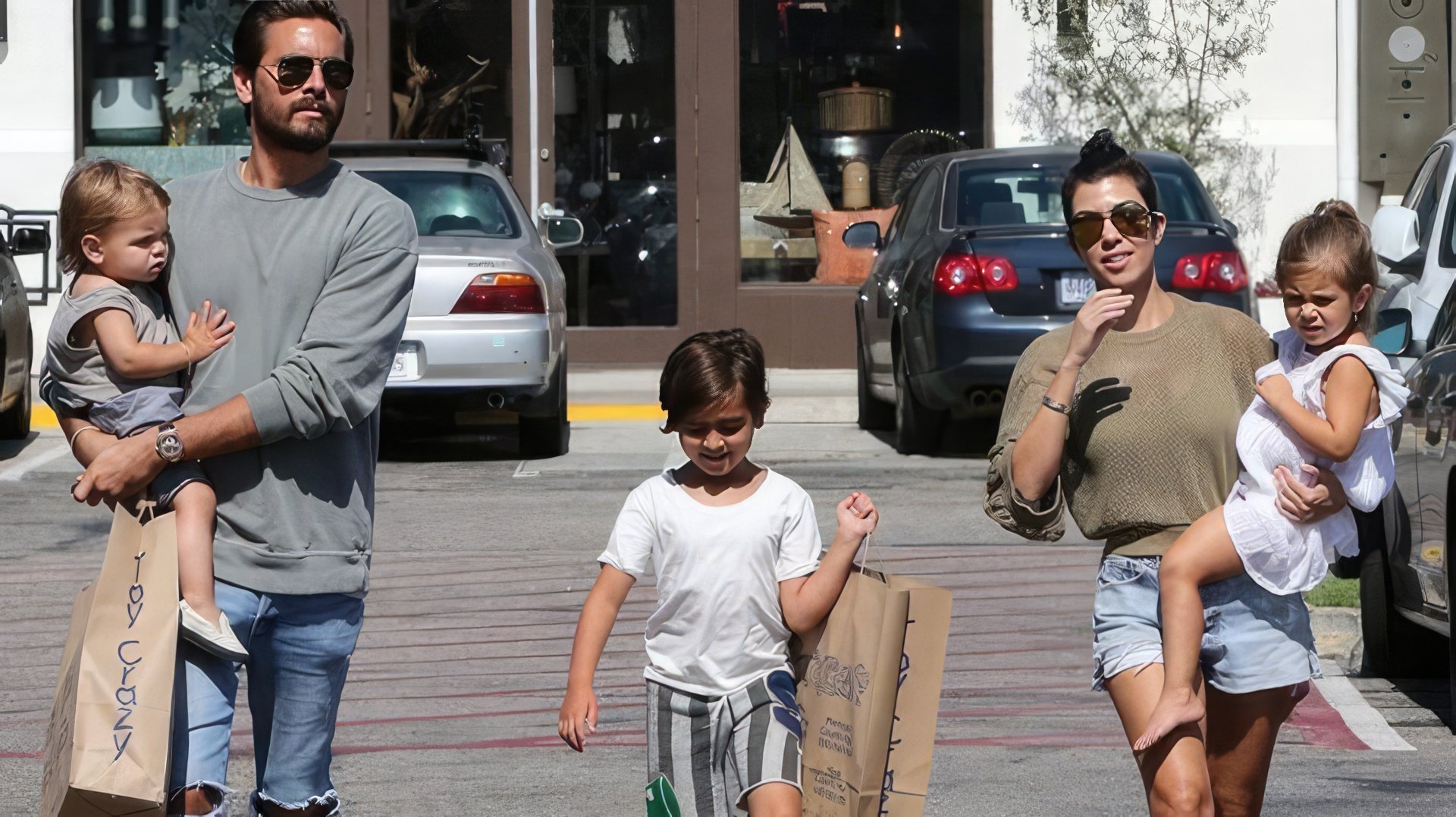 Kourtney and Scott with children