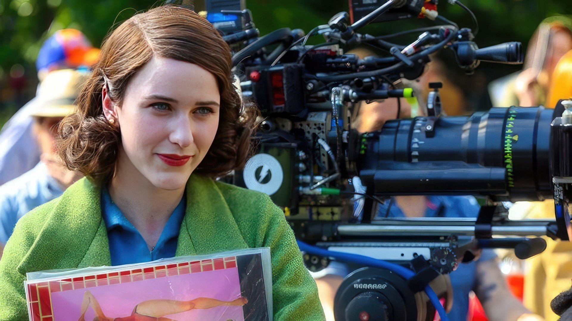 On the set of The Marvelous Mrs. Maisel