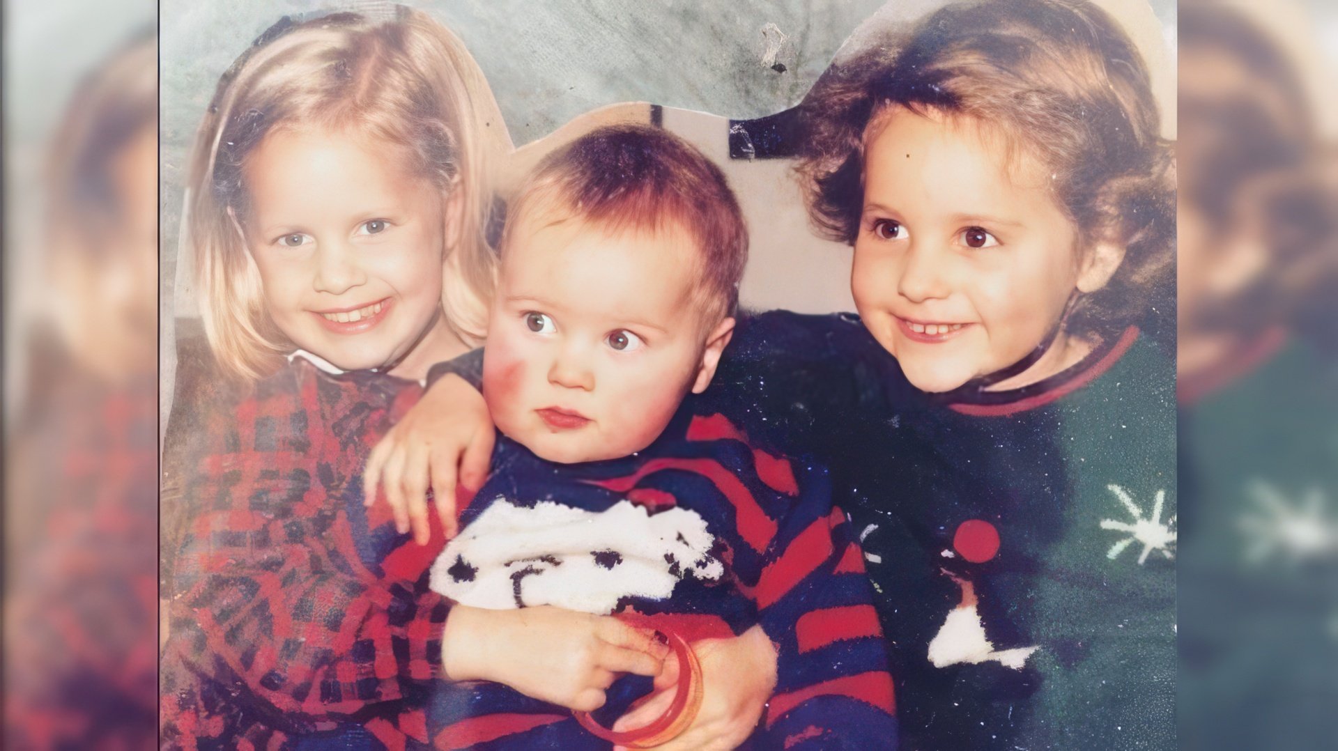 Phoebe Waller-Bridge with her brother and elder sister