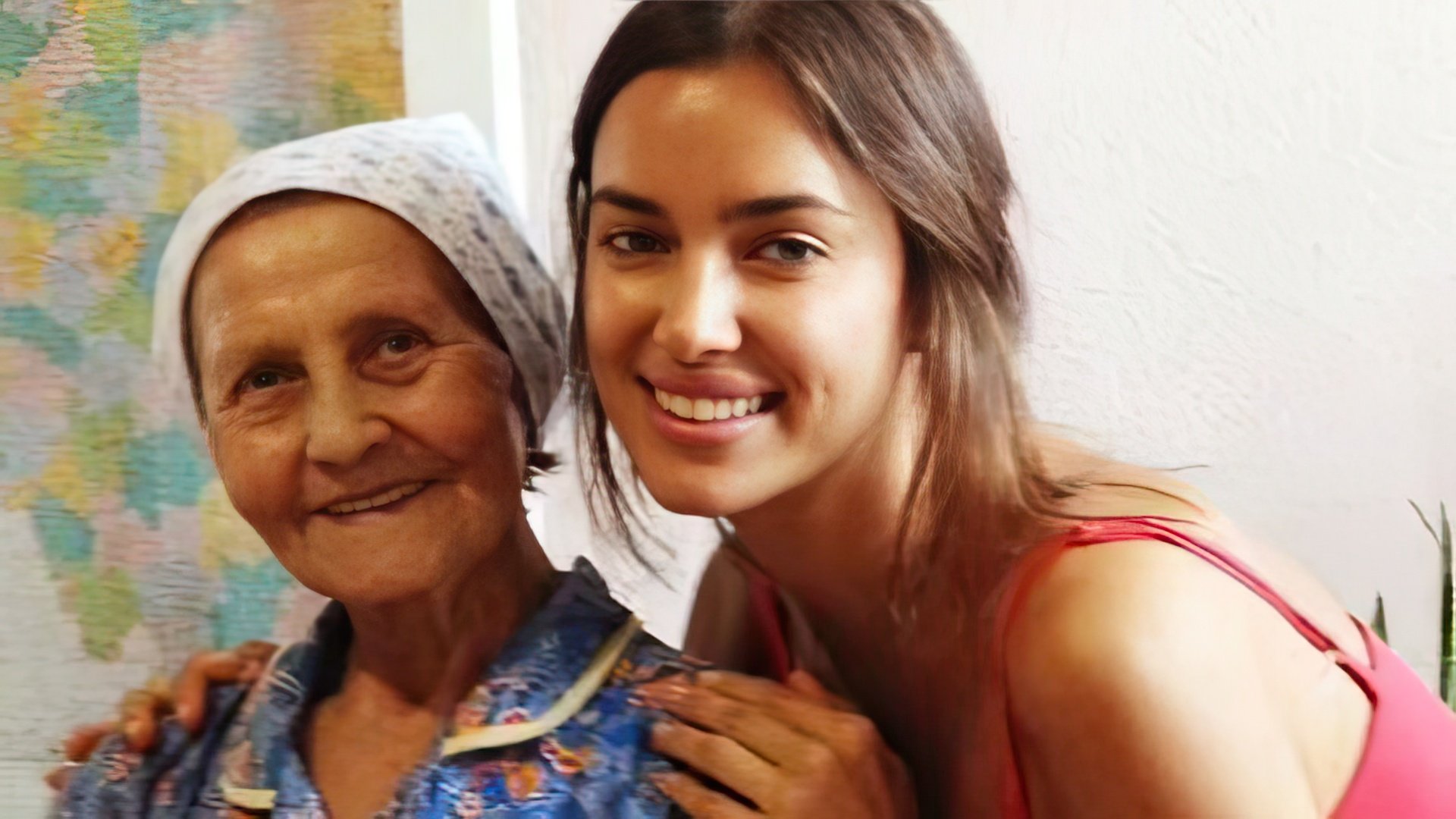 With grandmother Galiya Shaykhislamova
