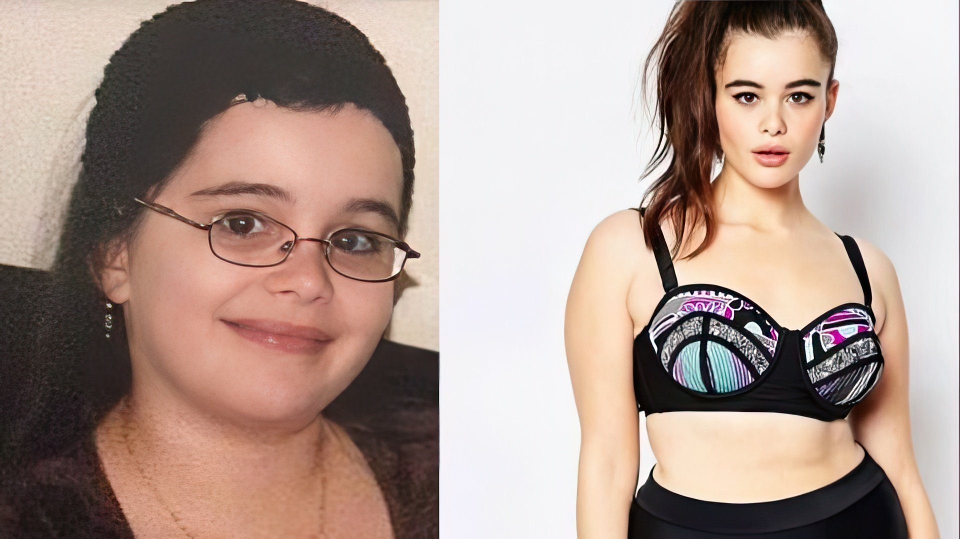 Barbie Ferreira in her youth and now