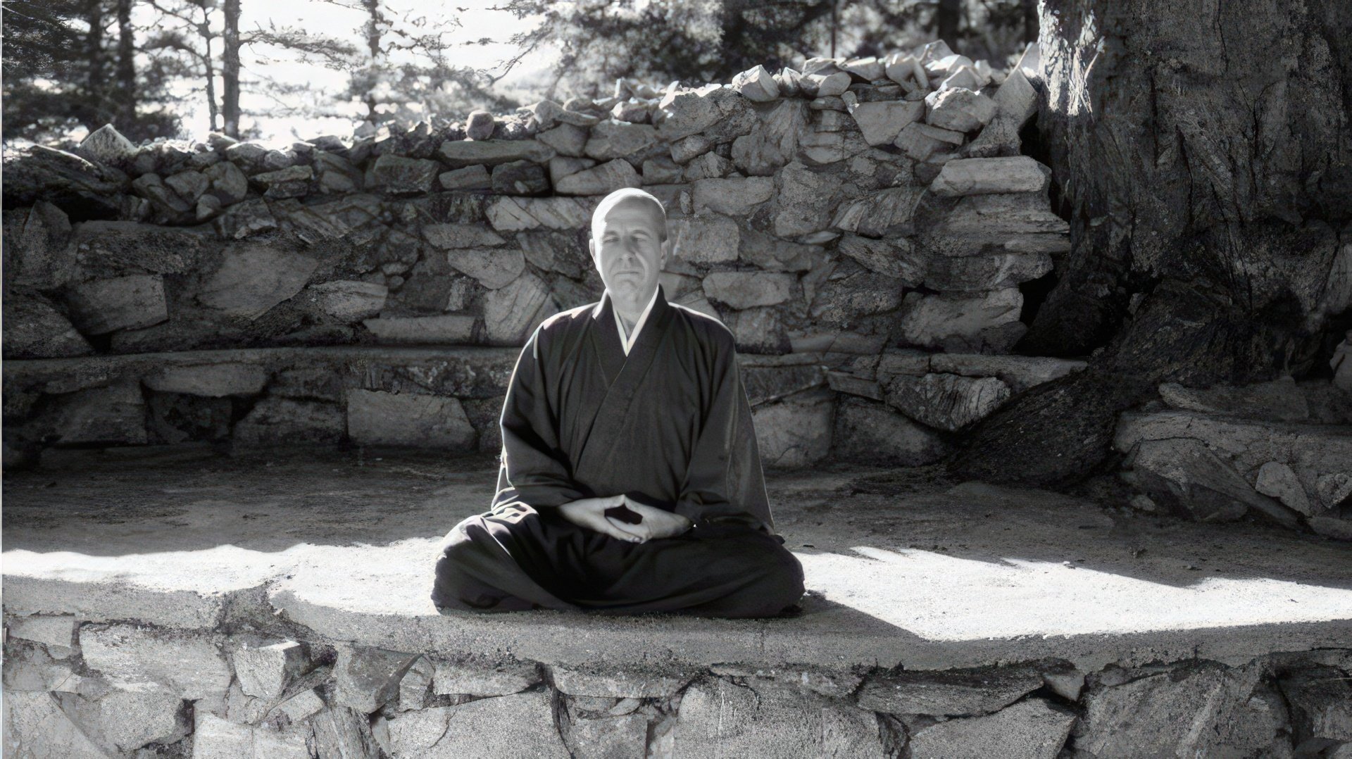 Leonard Cohen in a Zen Buddhist monastery