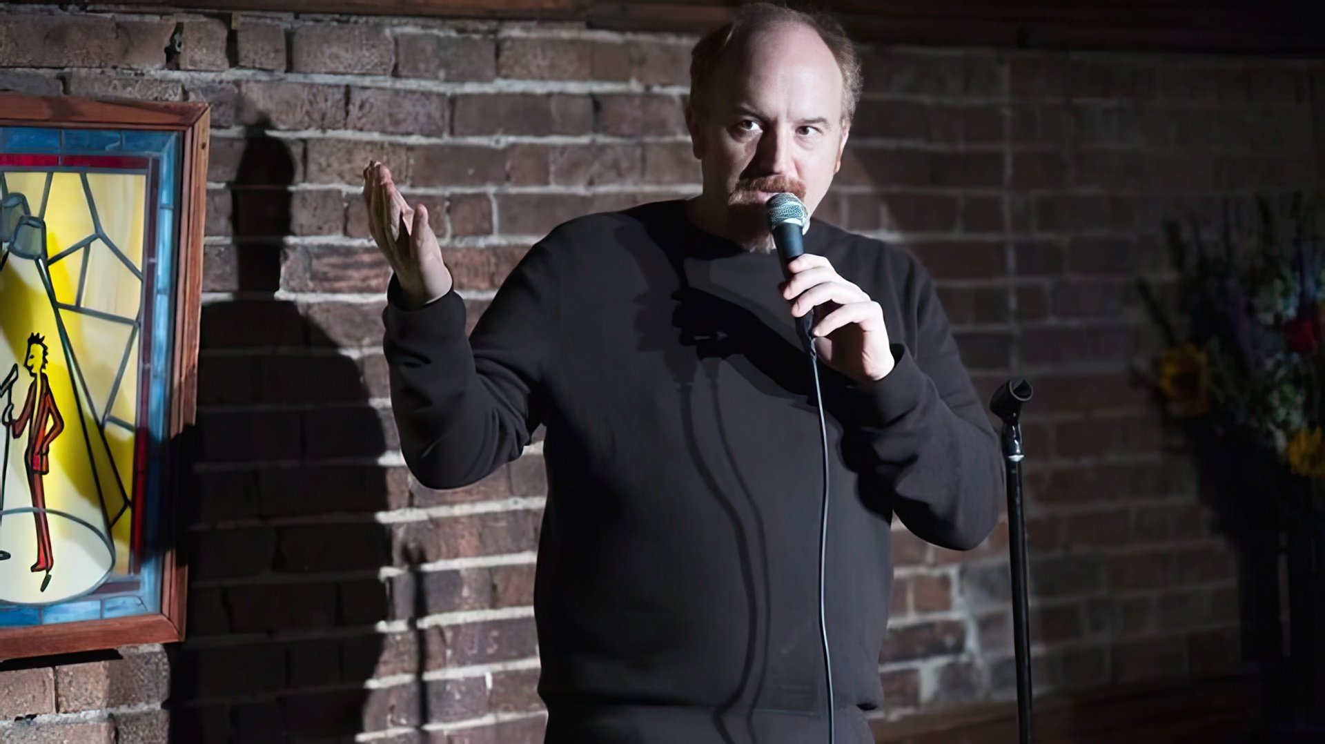 Louis C.K. chose the image of a lazy balding middle-aged overweight man