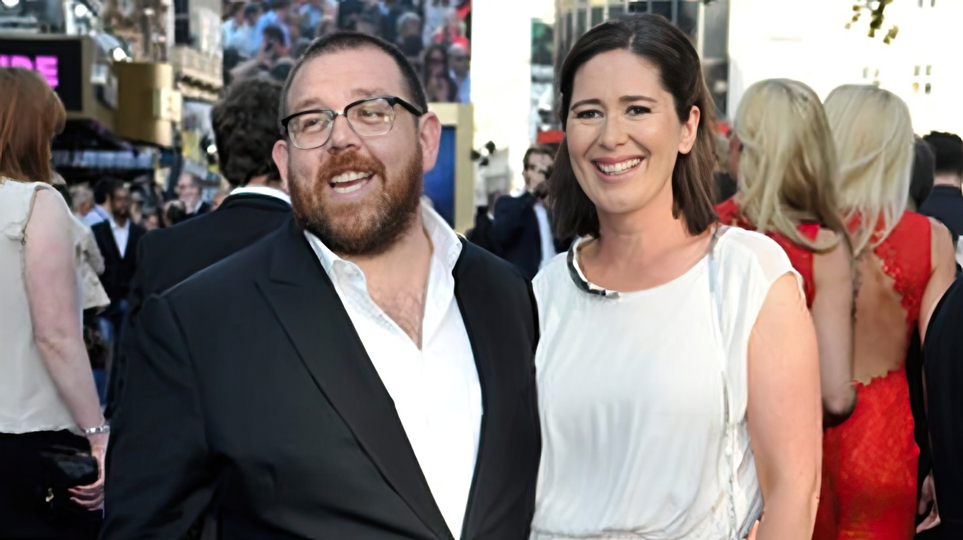 Nick Frost with his wife Christina