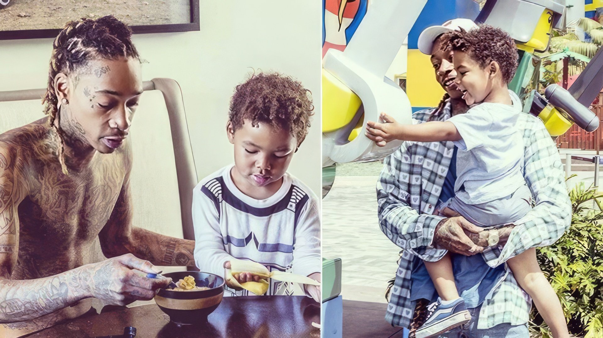 Wiz Khalifa with his son