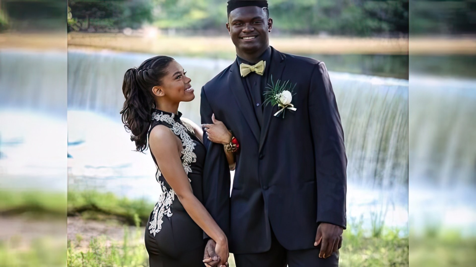 Zion Williamson and his girlfriend