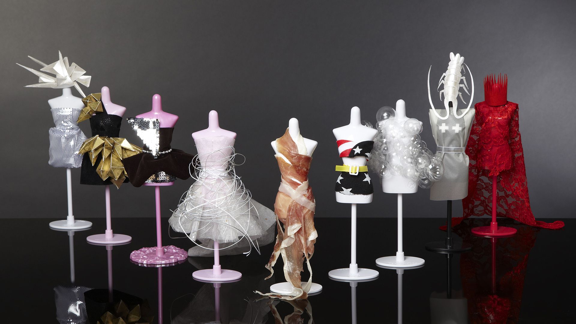 Miniatures of Lady Gaga’s most outrageous dresses