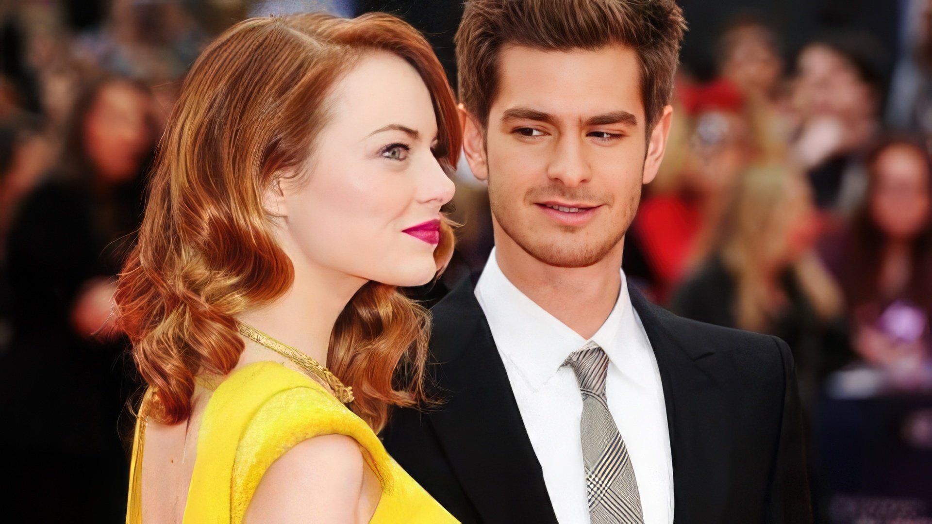 Andrew Garfield and Emma Stone at “The Amazing Spider-Man” premiere”