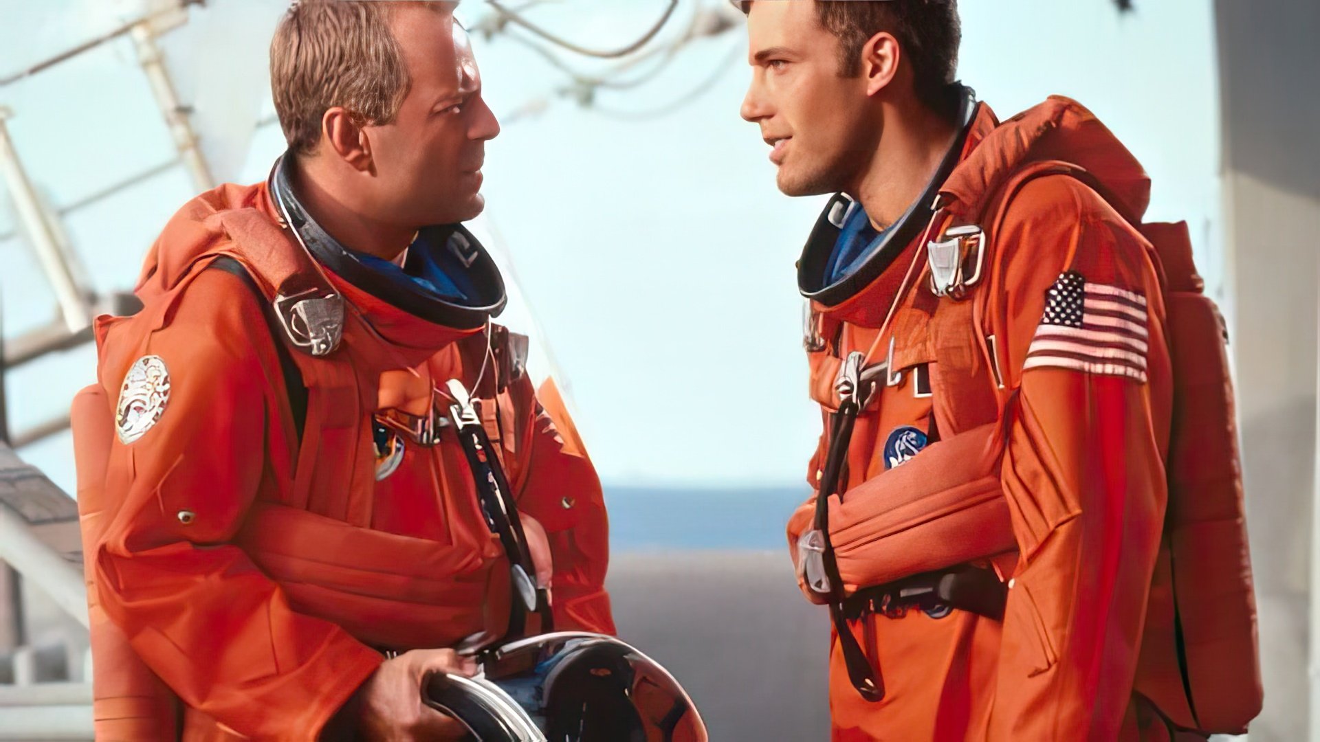 Ben Affleck and Bruce Willis in «Armageddon»