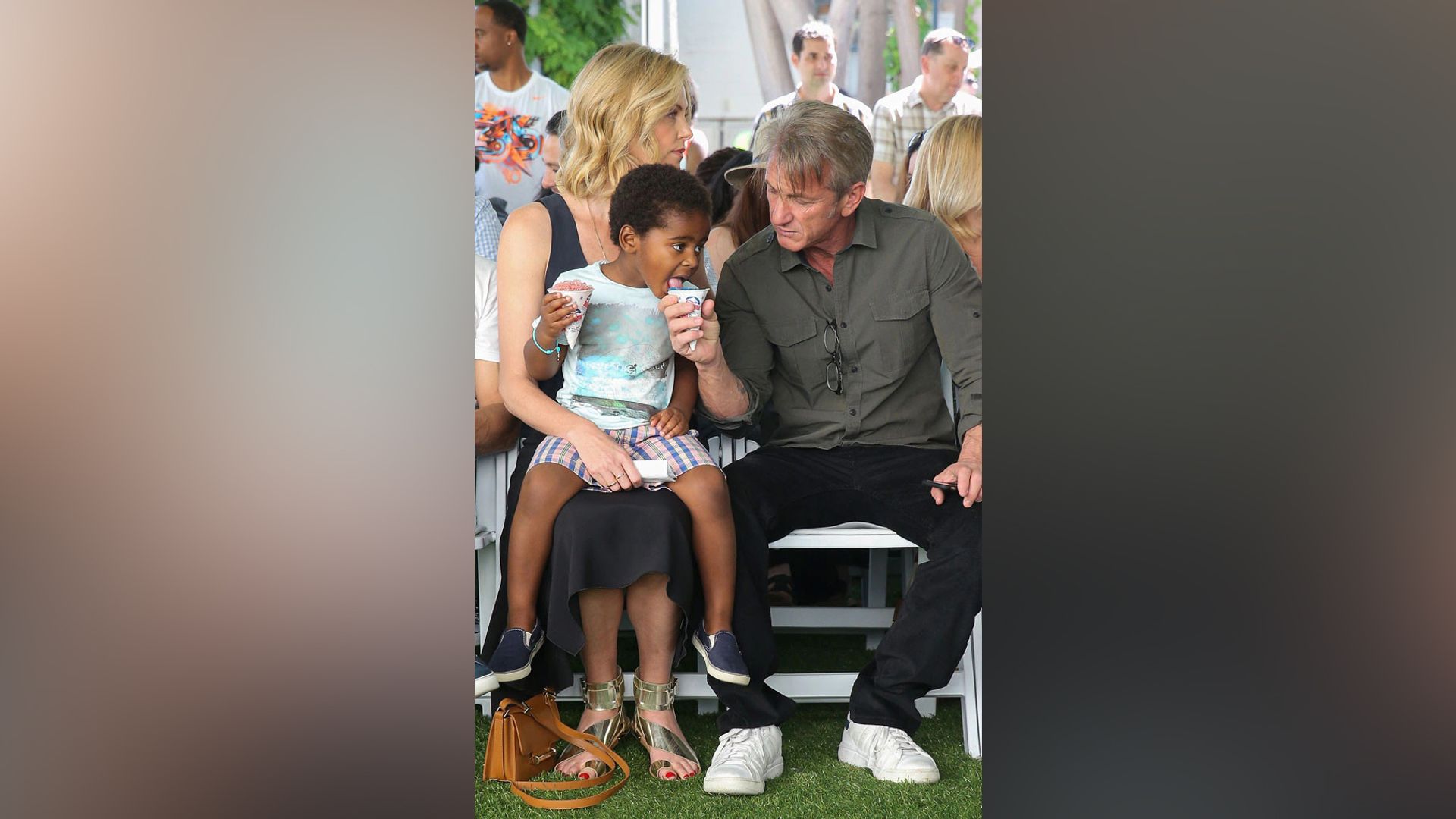 Charlize Theron with Sean Penn and her son Jackson