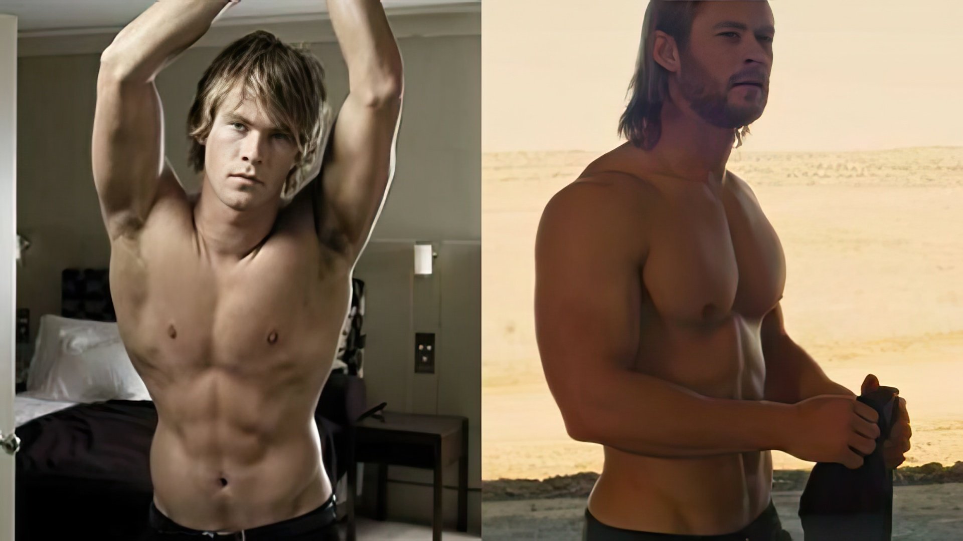 Chris Hemsworth trained a lot before filming in Thor