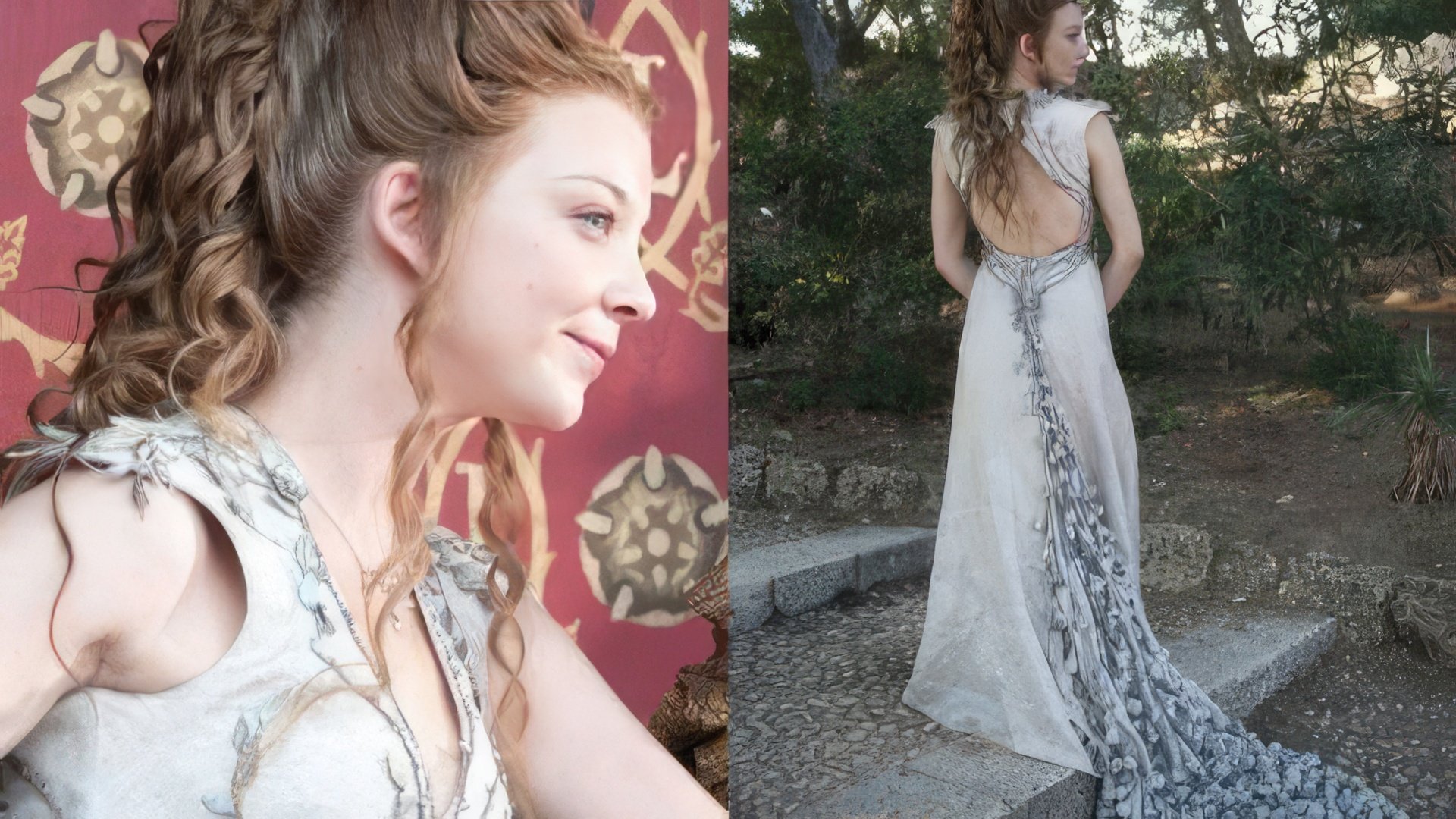 Costume designers sewed the wedding dress of Margaery Tyrell manually