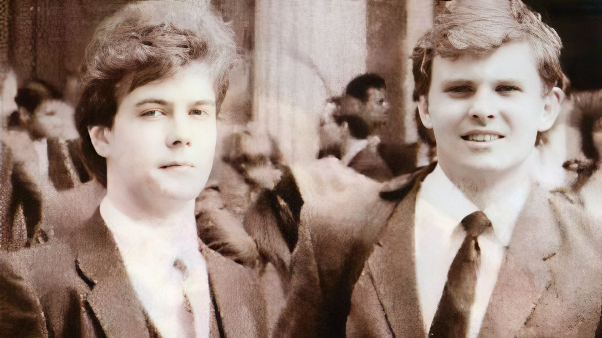 Dmitry Medvedev (leftwards) in his student years