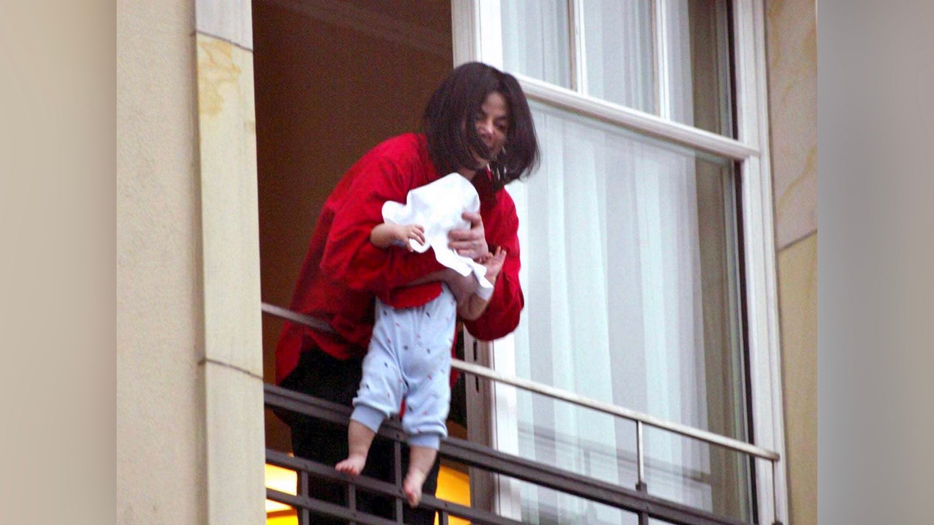 Michael Jackson with his son