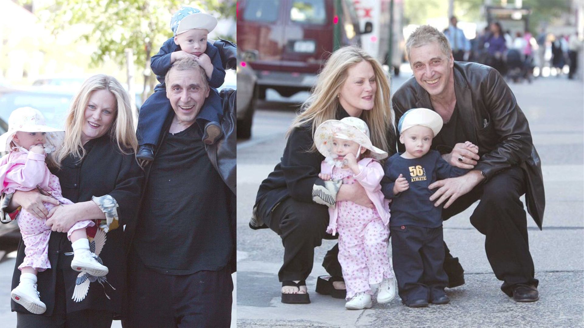 Al Pacino and Beverly D’Angelo with children