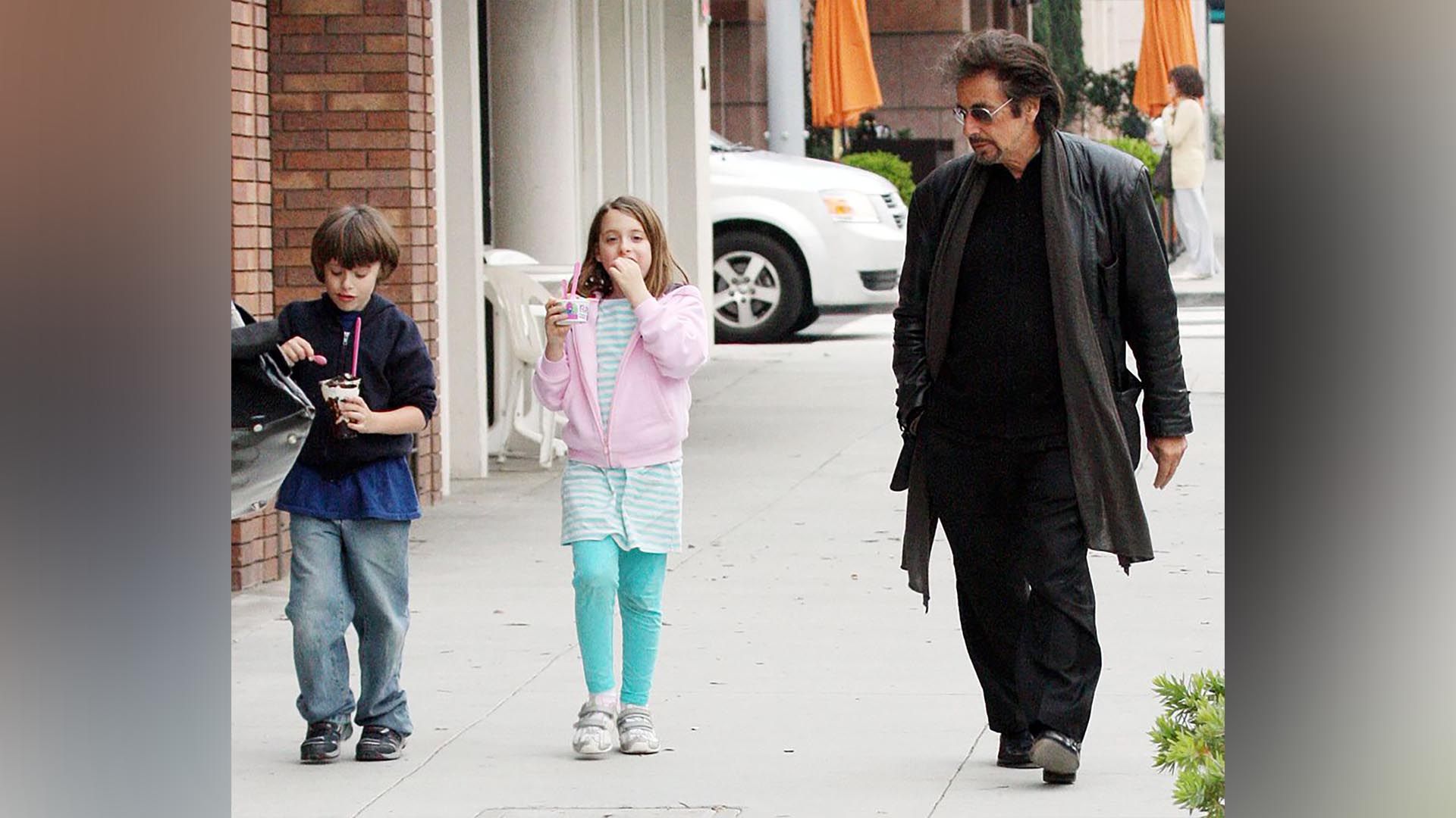 Al Pacino and his children, twins Anton and Olivia