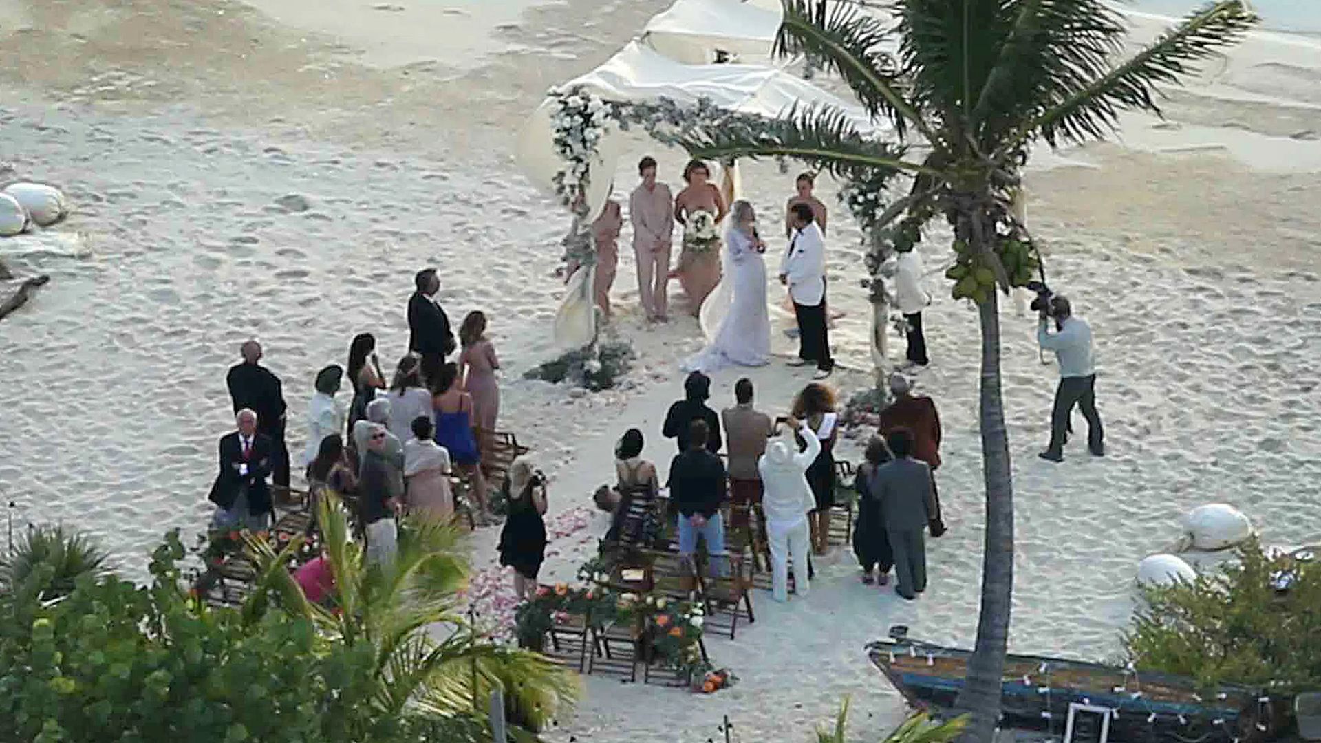 Photo from the wedding of Amber Heard and Johnny Depp
