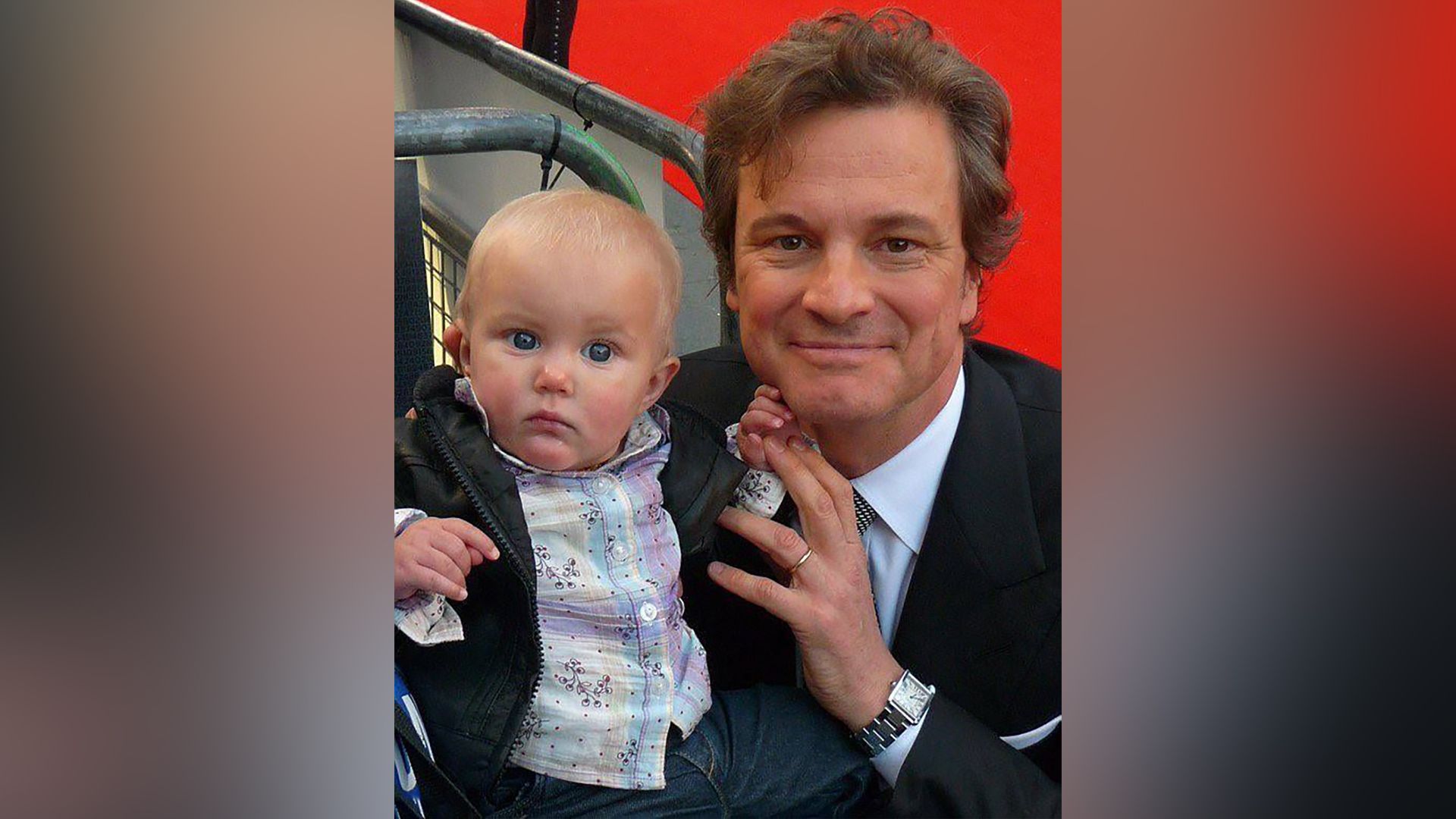 Colin Firth and his son Matteo