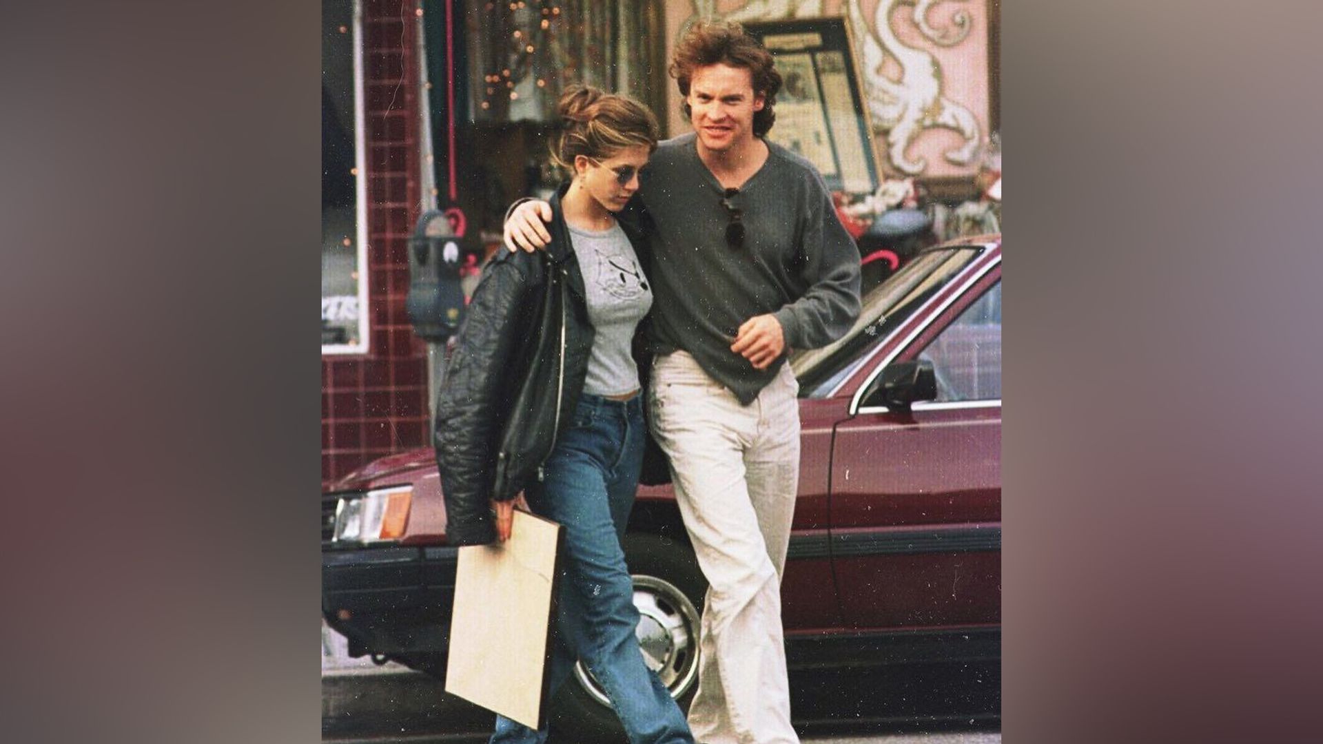 Young Jennifer Aniston and Tate Donovan