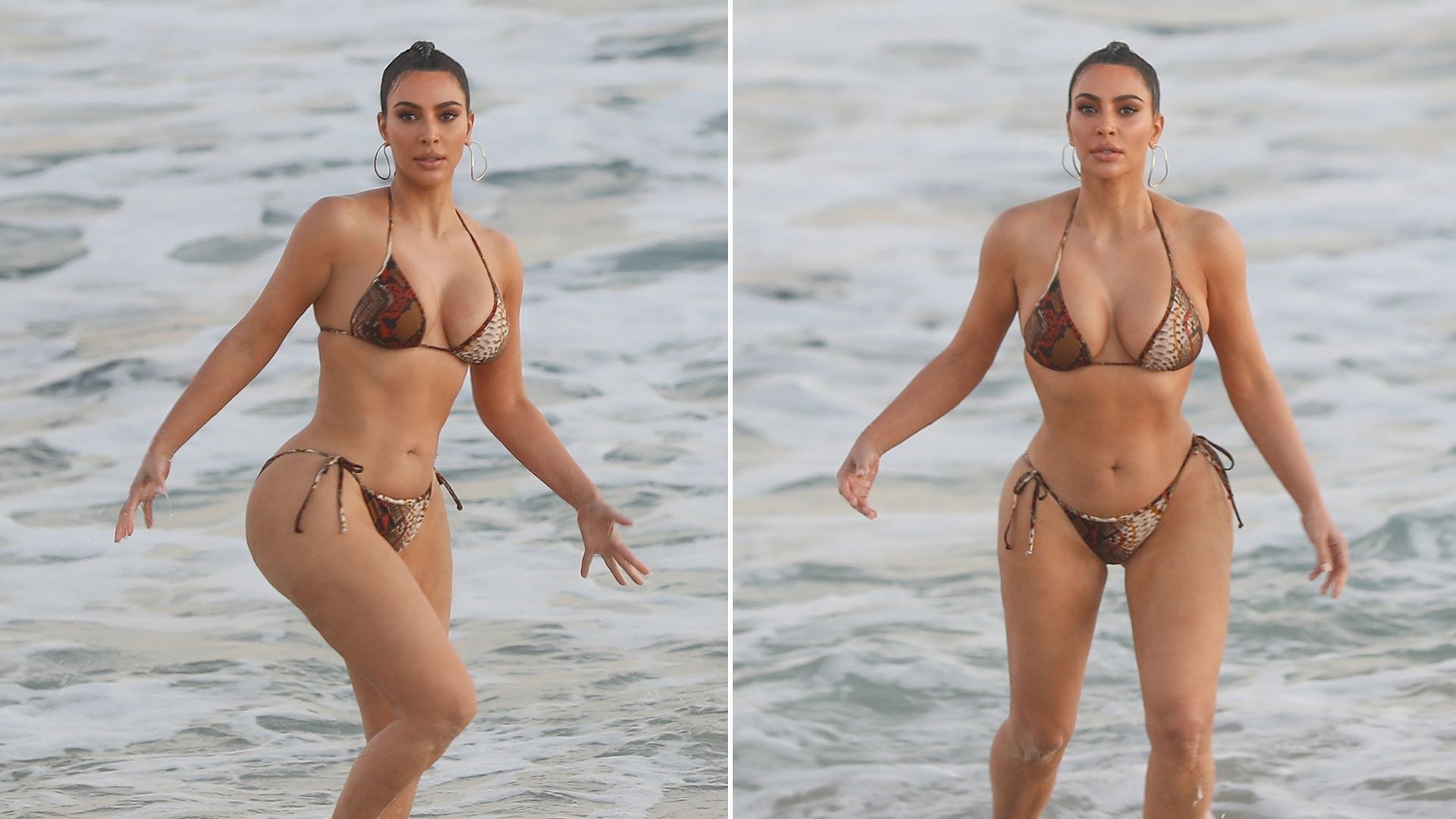 Kim Kardashian in swimsuit