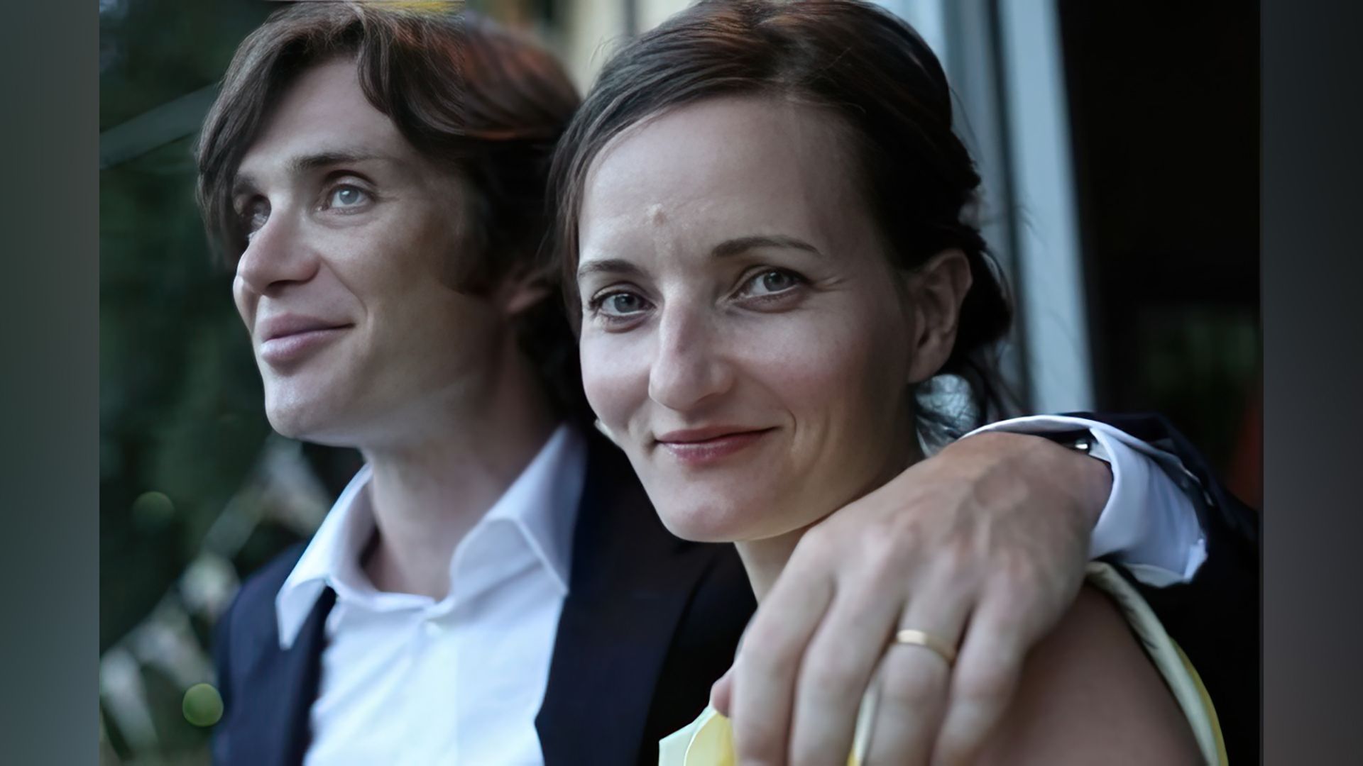Cillian Murphy with his wife