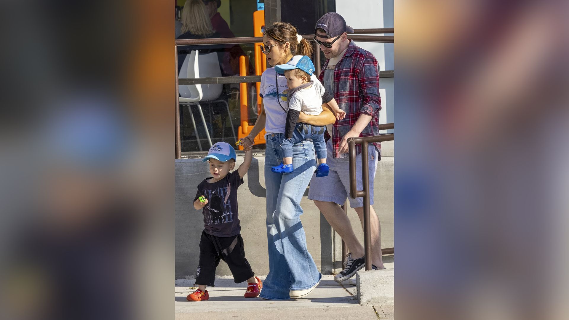 Macaulay Culkin with his wife and children