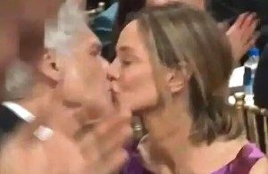 Harrison Ford Tears Up and Kisses Wife After Receiving Award