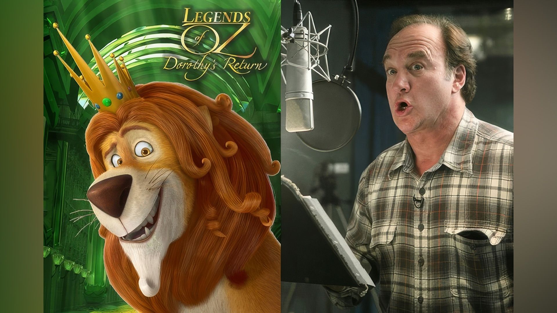 Jim Belushi voiced the Cowardly Lion in Legends of Oz: Dorothy's Return